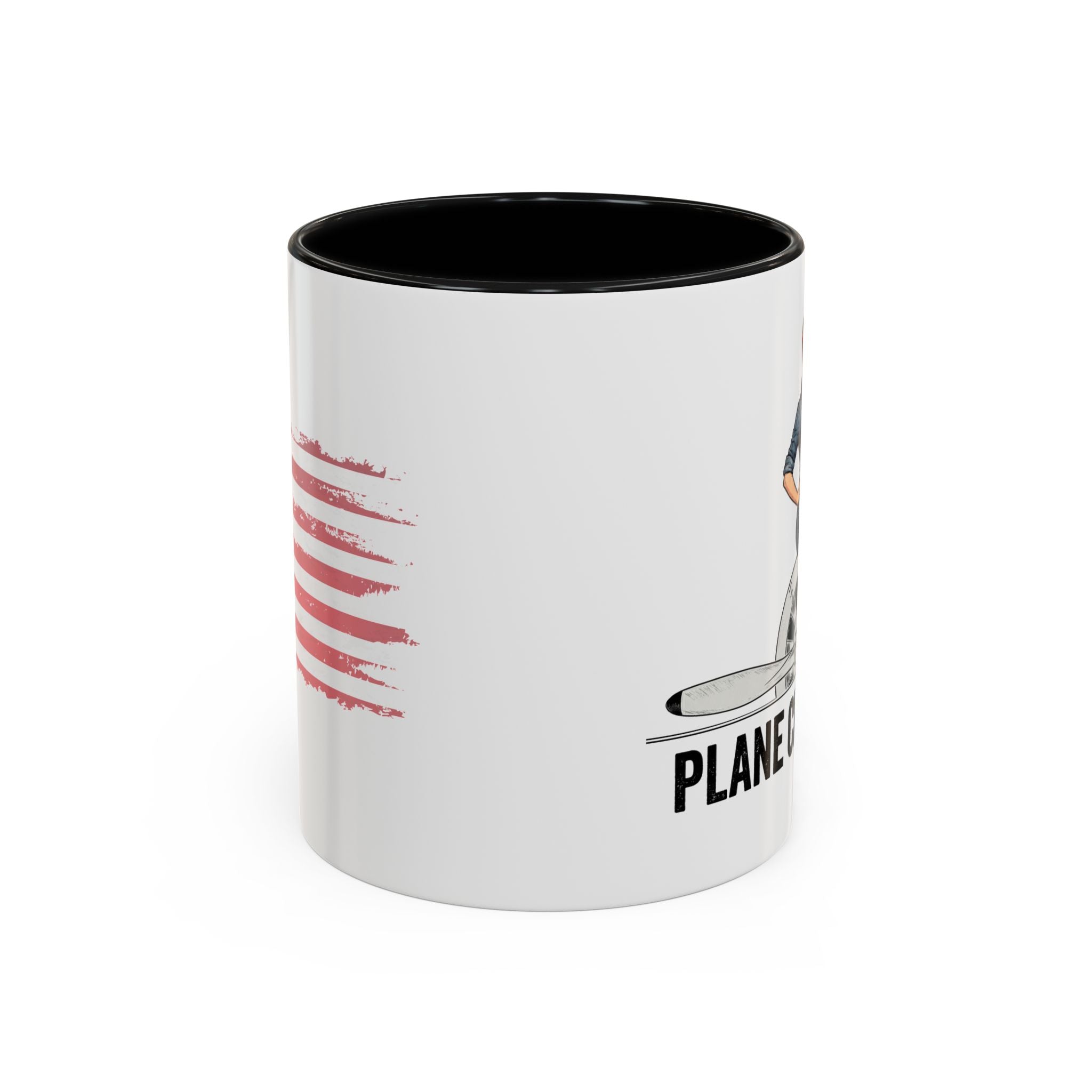 Plane Crazy Life Coffee Mug — Vintage Pinup Pilot Aviation Gift