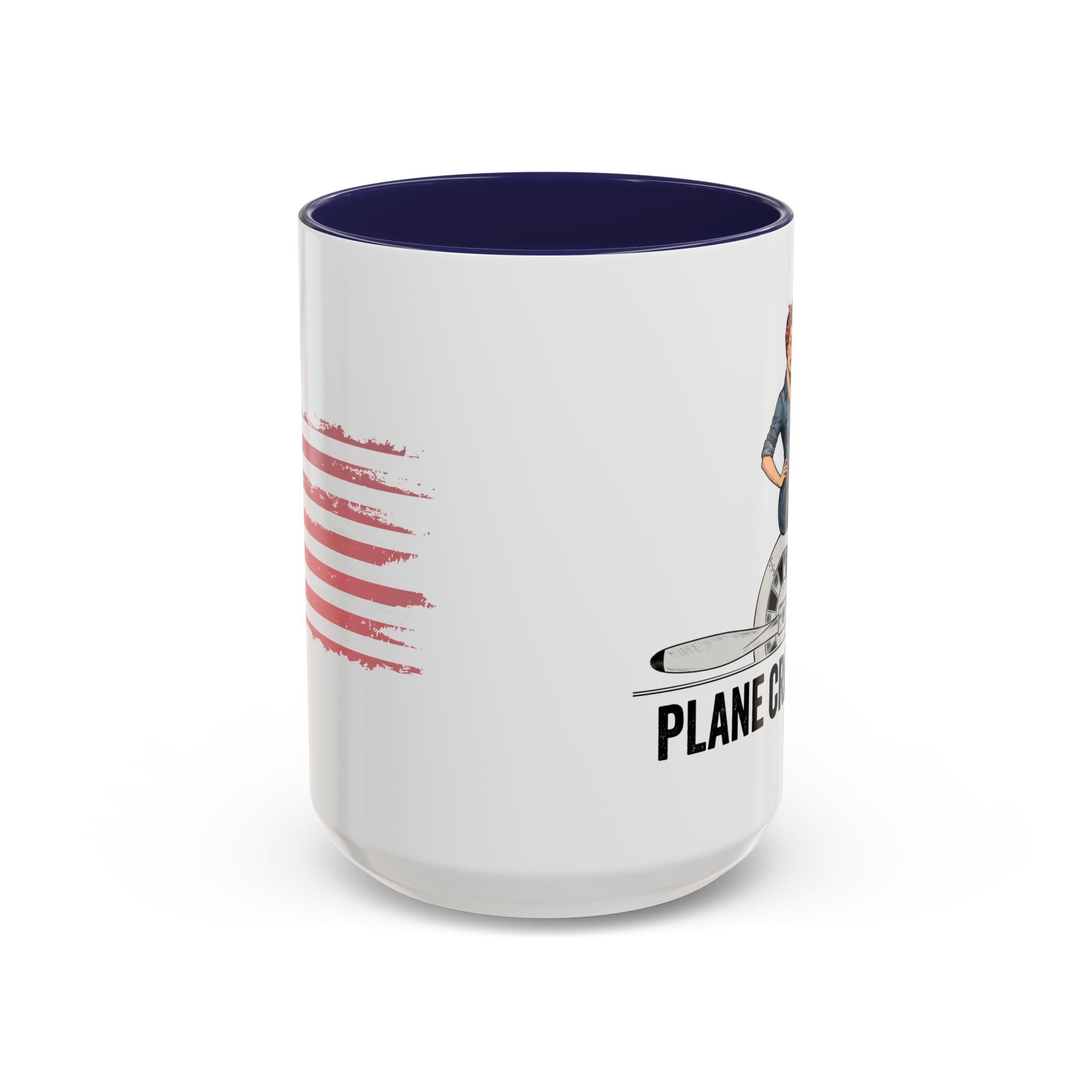 Plane Crazy Life Coffee Mug — Vintage Pinup Pilot Aviation Gift