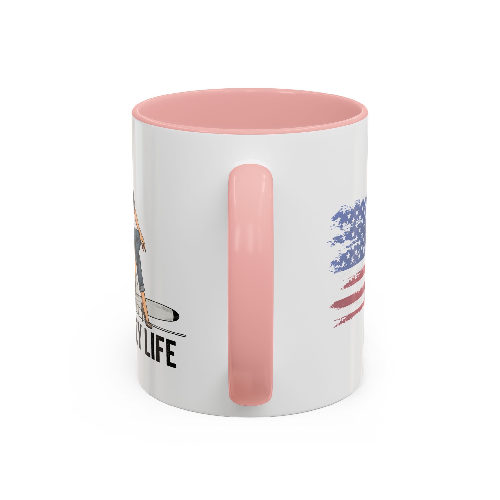 Plane Crazy Life Coffee Mug — Vintage Pinup Pilot Aviation Gift