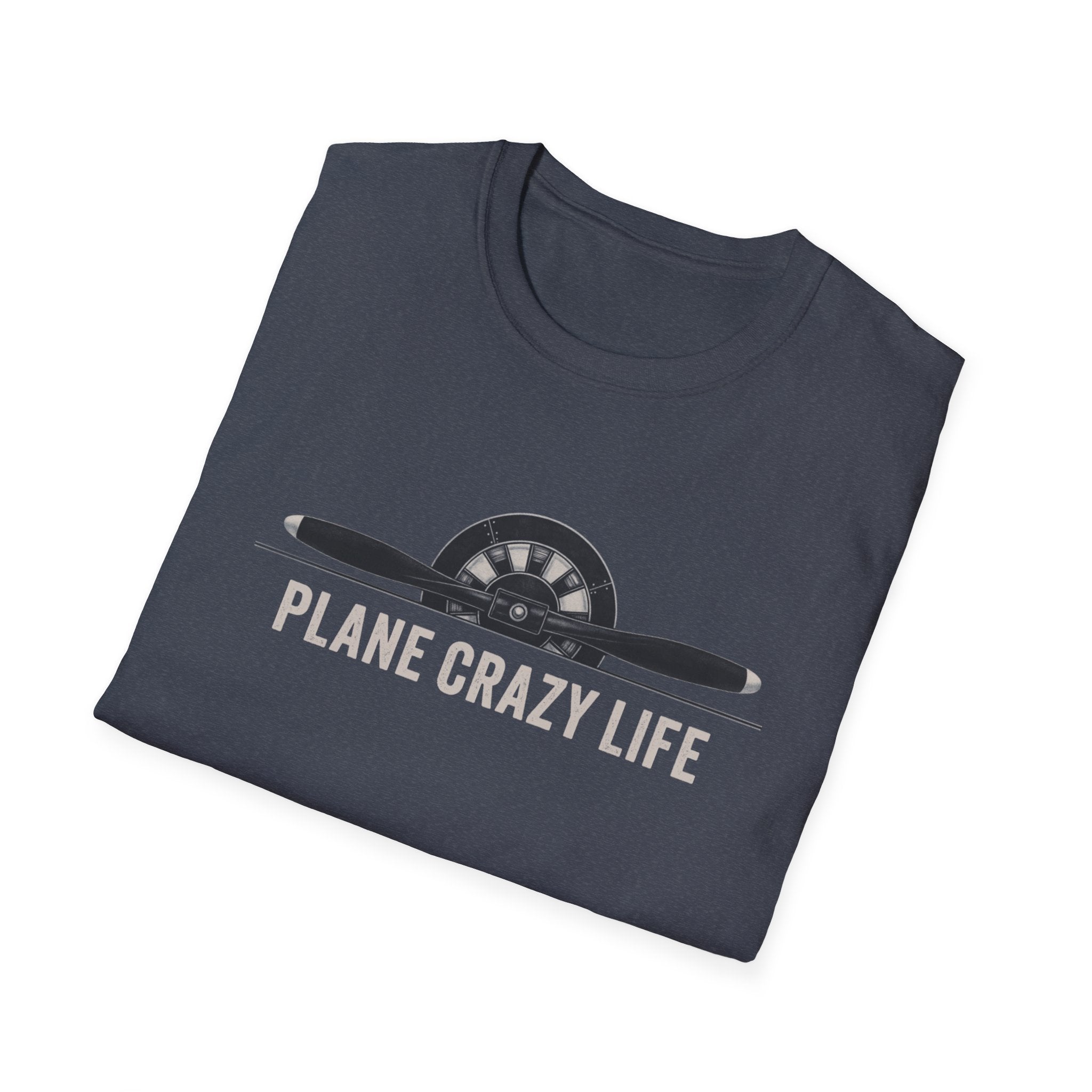 Aviation T-Shirt — "Plane Crazy Life" Pilot Graphic Tee