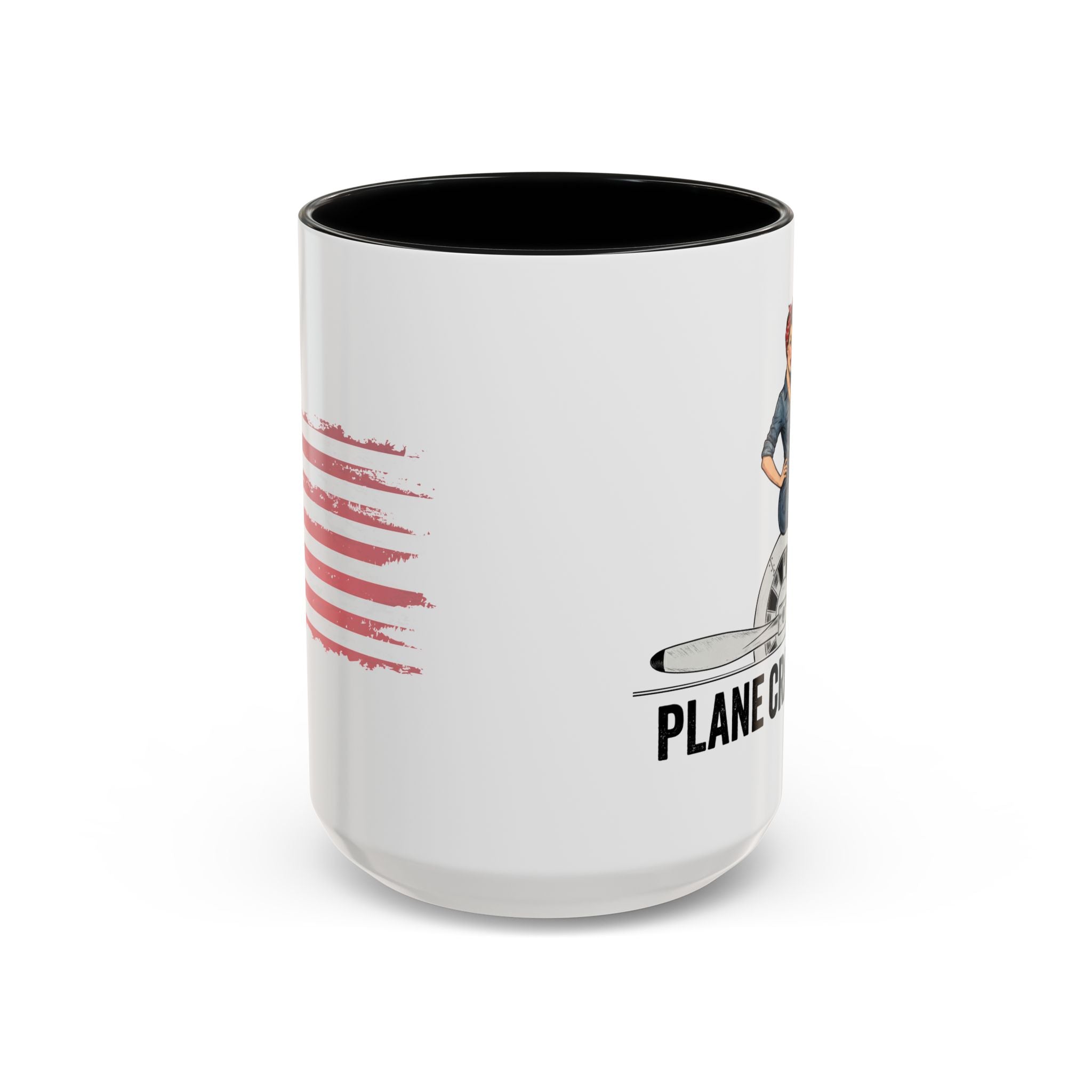 Plane Crazy Life Coffee Mug — Vintage Pinup Pilot Aviation Gift