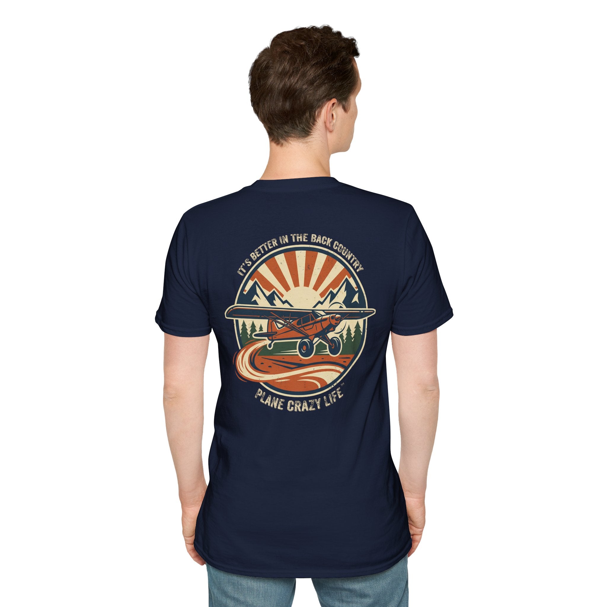 Plane Crazy Life T-Shirt — Vintage It's Better in the Back Country Scenic Aviation Tee