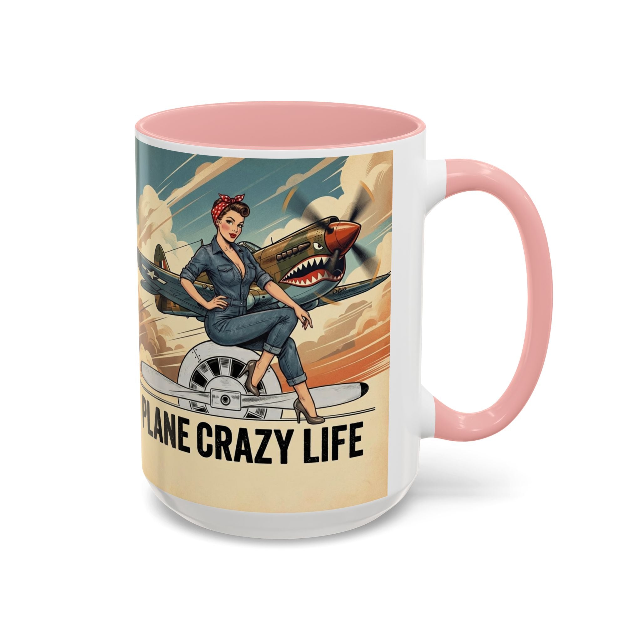 Vintage Plane Crazy Life Coffee Mug