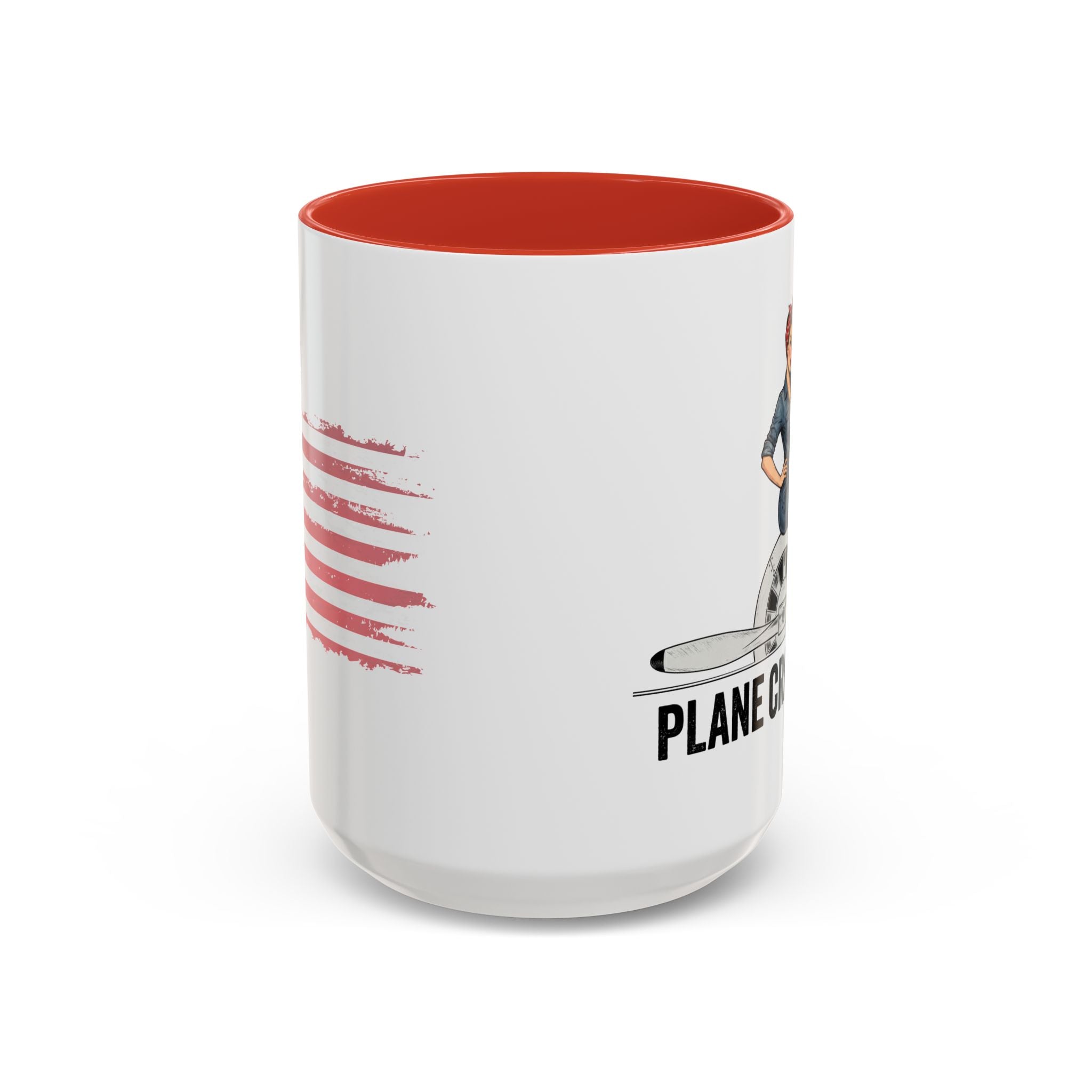 Plane Crazy Life Coffee Mug — Vintage Pinup Pilot Aviation Gift