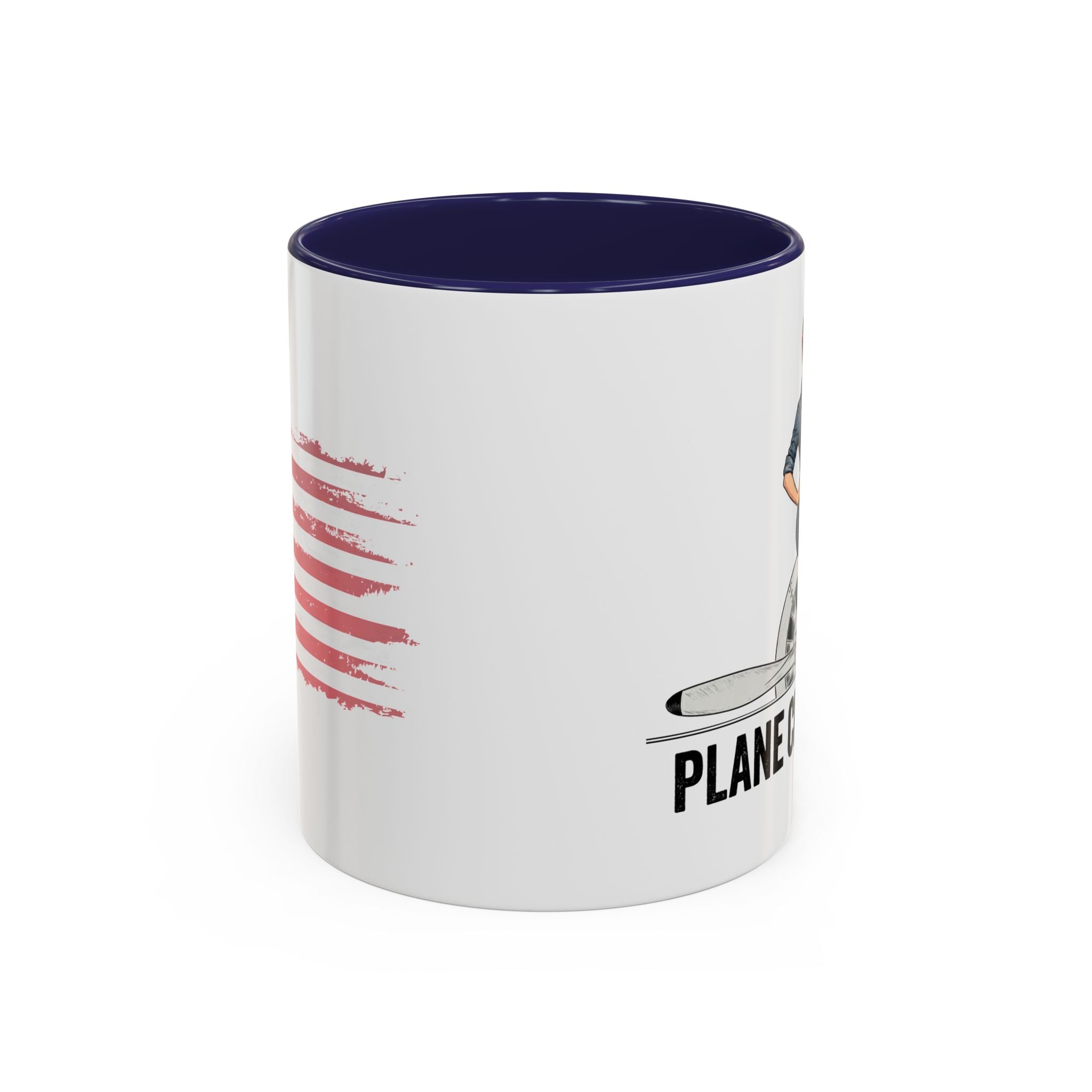 Plane Crazy Life Coffee Mug — Vintage Pinup Pilot Aviation Gift