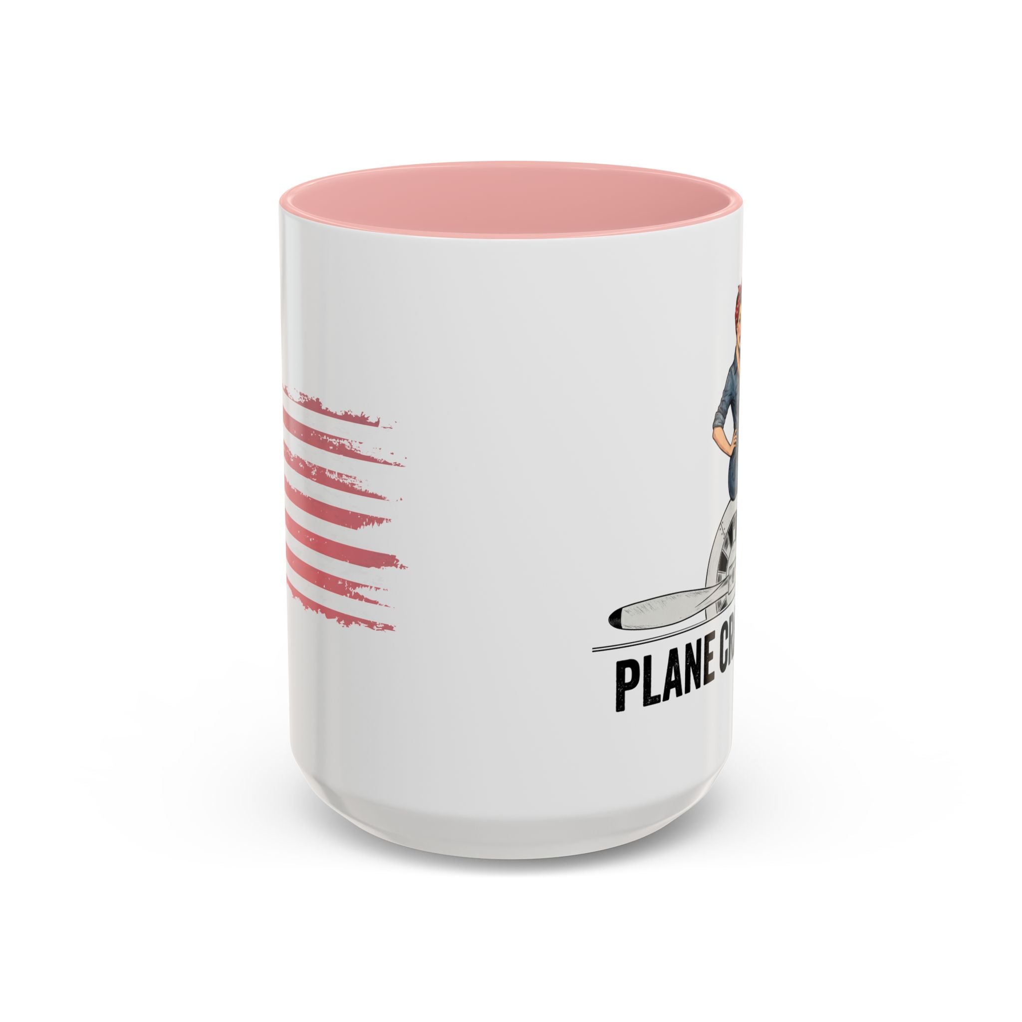 Plane Crazy Life Coffee Mug — Vintage Pinup Pilot Aviation Gift